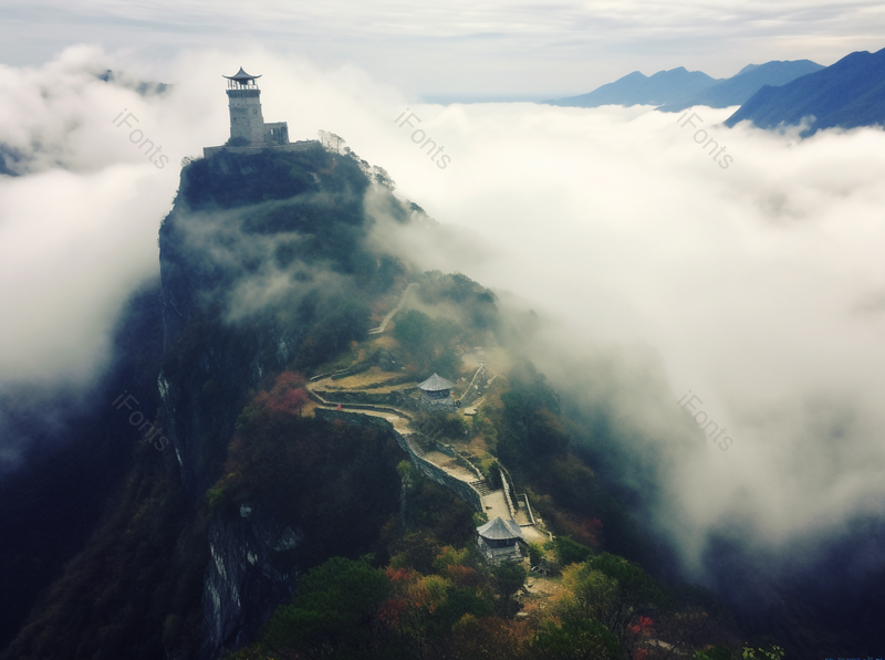 航拍自然风光云海山峰风景图,高清,摄影图,摄影图片,图片大全,摄影图免费下载